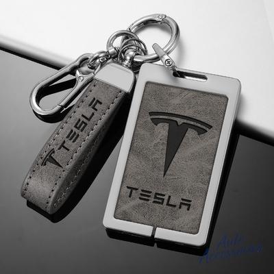 ALA1 Чехол-кошелек для NFC-карты-ключа автомобиля из кожи, защитный корпус из цинкового сплава, брелок для Model 3 Model Y Model S X, аксессуары для брелока
