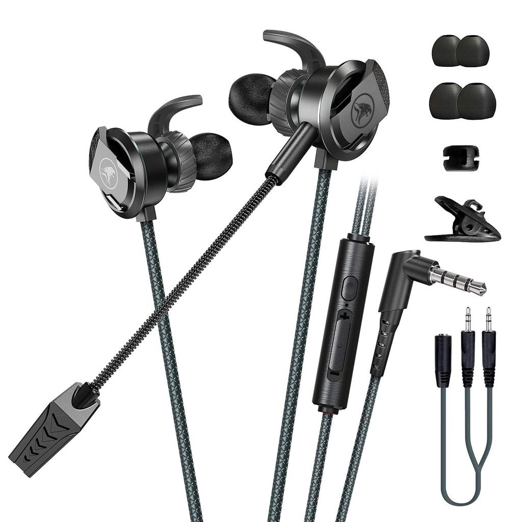 Игровые проводные наушники Hobbyant RX3 3,5 мм с микрофоном, Наушники-вкладыши, Гарнитура с шумоподавлением - Цвет: красный