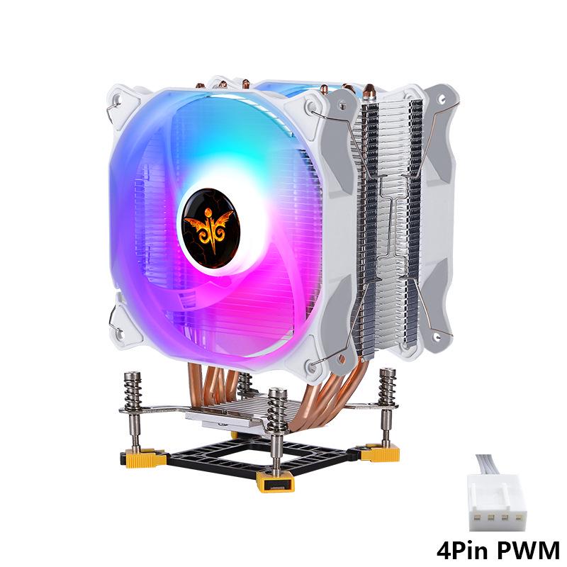Цветной PWM процессорный кулер, 12 см вентилятор, 4 тепловые трубки, совместим с сокетами LGA1700, 115X, 1200