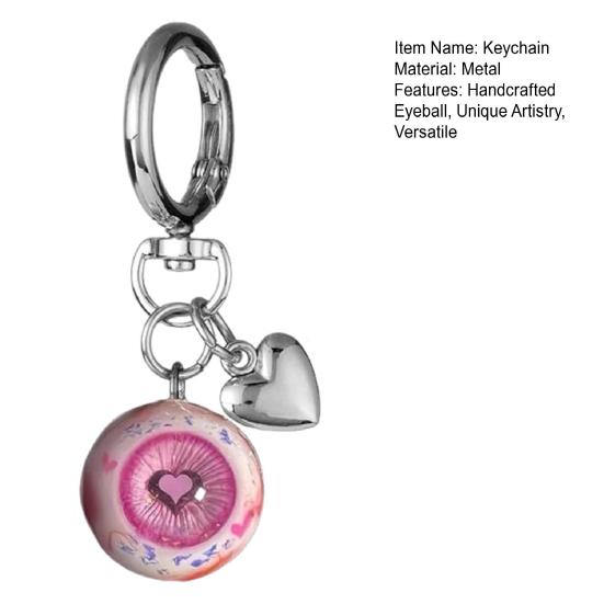 Брелок в виде глазного яблока, ручная работа из глины, брелок, запечатан УФ-смолой