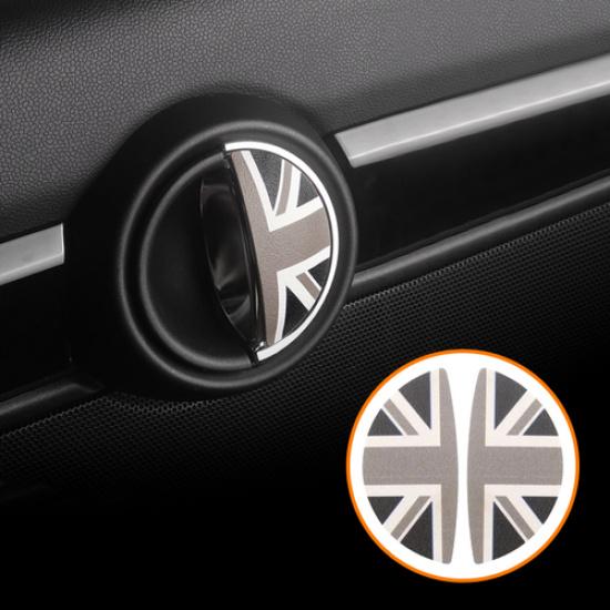 2PCS For MINI Cooper R55 R56 R57 Gray Union Jack 3D Car Door Handle Stickers