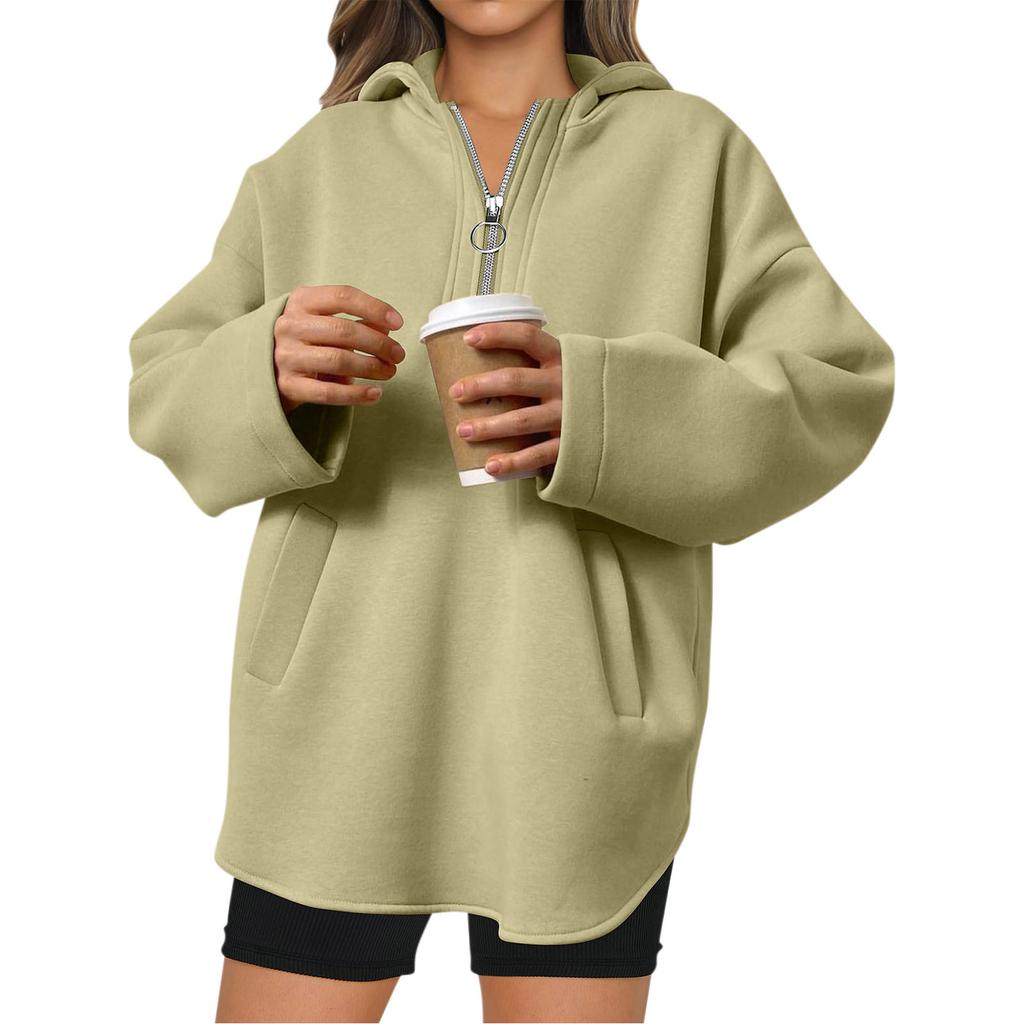Женская толстовка с капюшоном на молнии, осенняя туника, пуловер, топ, модная одежда для девочек-подростков в консервативном стиле