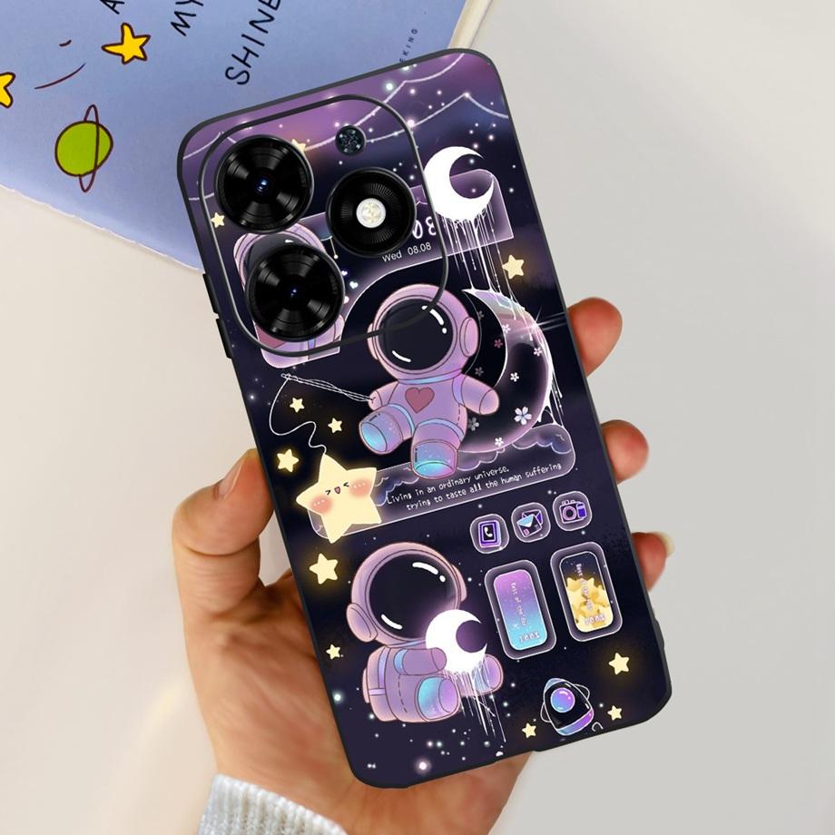 For Tecno Spark GO 2024 2023 2022 Case Soft TPU Silicone Clear Bumper Coque BG6 BF7n KG5 Fundas Marble Space Man Dragon Etui