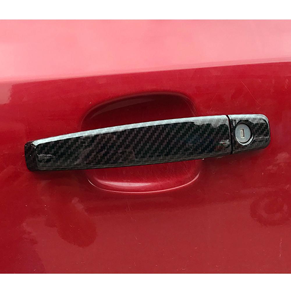 For Opel Insignia A 2008-2018 Carbon Fiber Printed Exterior Side Door Handle Cover Trim Moulding Frame