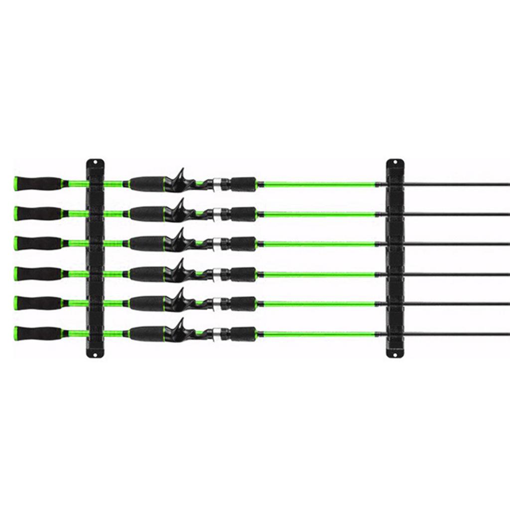 Держатели для удочек для гаража Вертикальный держатель для удочек Настенное крепление Стойка для удочек Держатель для удилищ Вмещает до 6 удочек