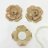 3D Rose Flower Brooch Fabrics Sparkling Rose Brooch Fabrics New Sew-On Applique  Sewing Supplies