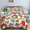 3D С Рождеством Белые Комплекты Постельного Белья Рождественский Набор Пододеяльников/Покрывал Полиэстер Чехол для Одеяла Кинг Квин Фулл Твин Красный Бант Бежевый