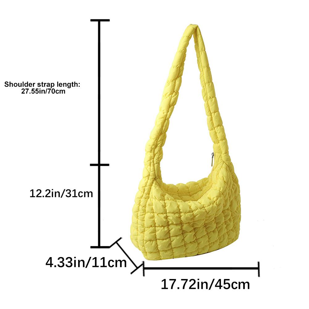 Стеганая мягкая сумка через плечо для женщин с решетчатым узором, большая сумка-тоут, большая вместительная сумка через плечо с облаком, повседневная модная сумка