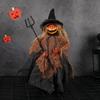 Halloween Pumpkin Ghost Decor Figurine With Plush And Plastic Material For Party Table Centerpiece