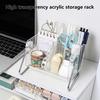 Настольный органайзер, регулируемый, 6 ячеек, пластиковый держатель для ручек, косметика, канцелярские принадлежности, ящик для хранения офисных принадлежностей