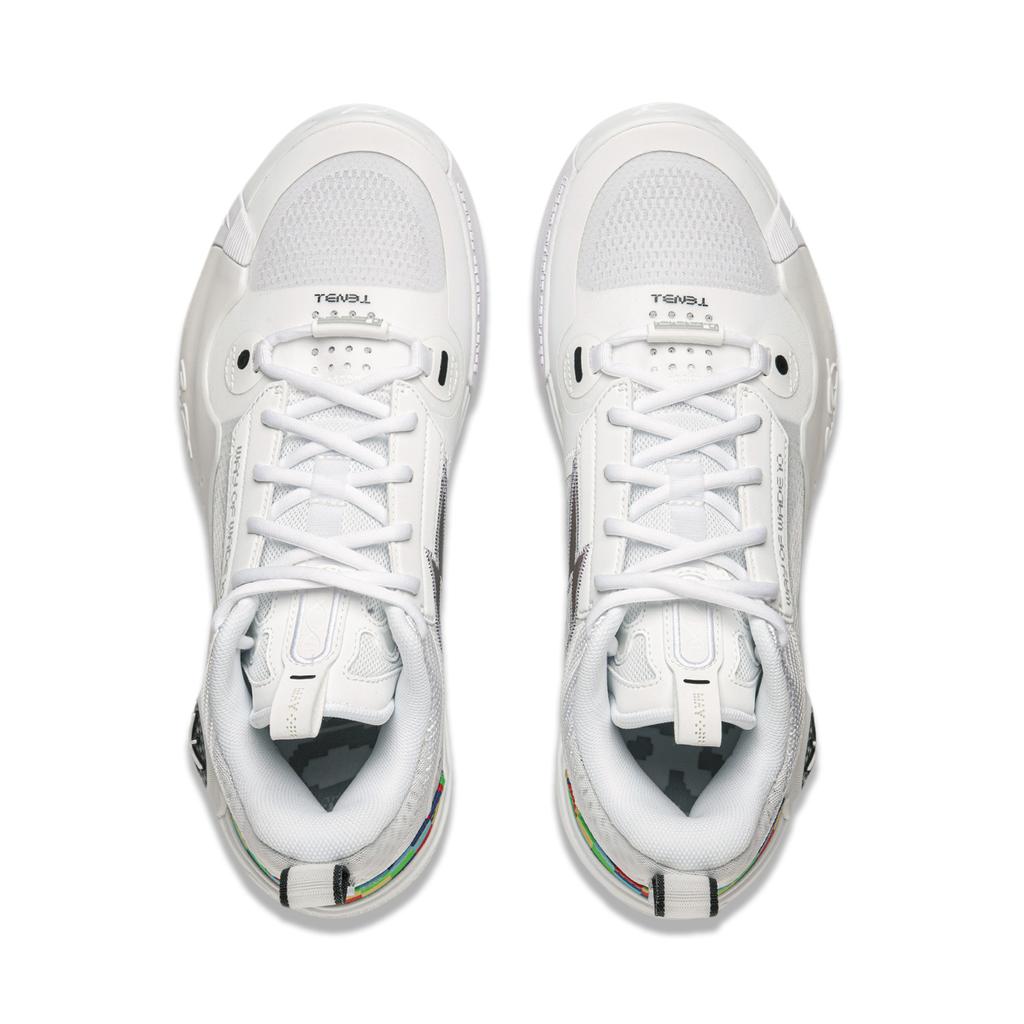 Li Ning WOW 10 Way Of Wade 10 Нескользящие Износостойкие Низкие Баскетбольные Кроссовки Мужские Белый Серый ABAS083-12