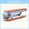 Модель автобуса, игрушечный автомобиль из сплава со светом и звуком для детской игровой комнаты