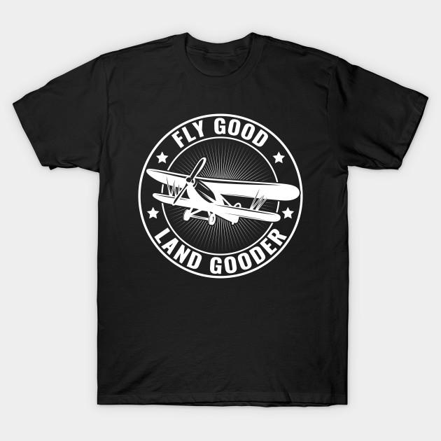 Asian Size Men Print T-shirt Fly Good Land Gooder No-Cut Heat Transfer Print Cotton Tshirt