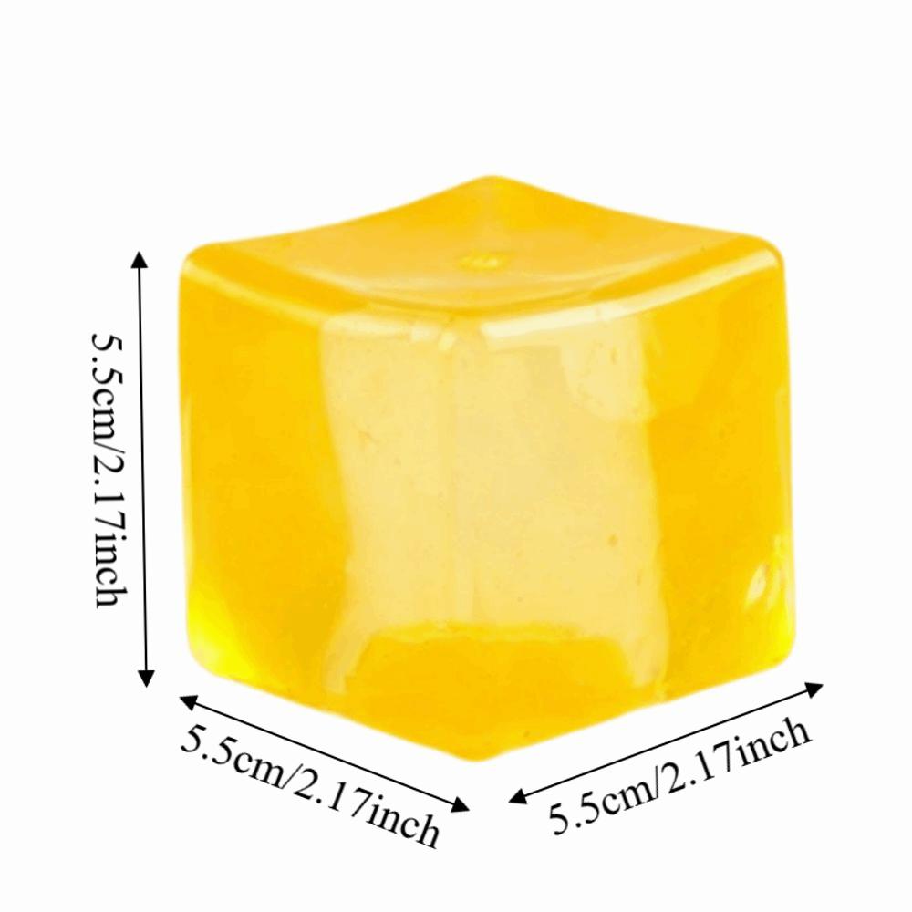 Clear Cube Squeeze Ball Soft Slow Rebound Toy Anti-Anxiety Sensory Cube Office Break