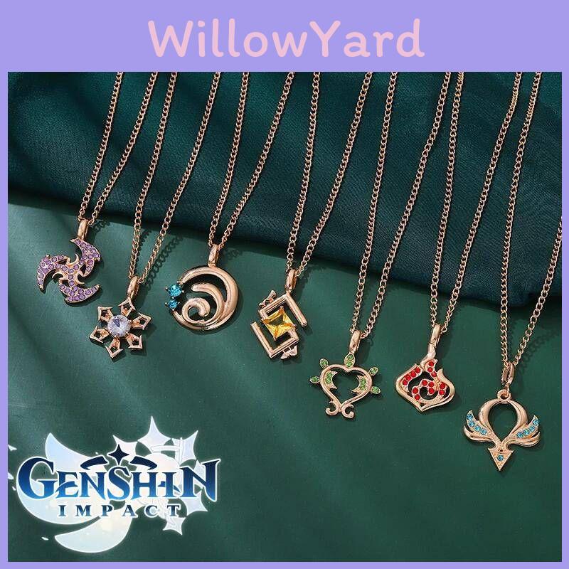 Impact Vision Genshin Element Pendant Necklace Metal Game Cosplay Decoration
