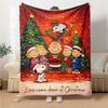Snoopy'S Christmas Celebration Blanket Soft Throw Blanket For Home Bedroom Bed Sofa Travel Office Solid Christmas Blanket