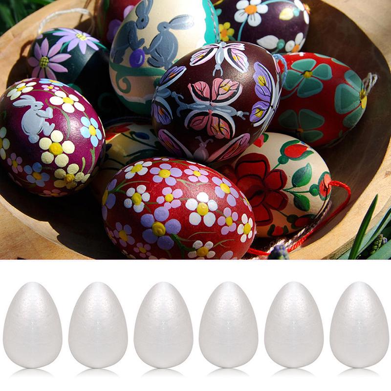 10шт Diy пены пасхальные яйца поделки из пены для пасхальной вечеринки декор 3/4/5/6/7 см яйца