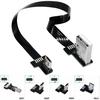 Гибкий плоский USB-кабель FPC FFC FPV, 90 градусов, прямой угол, для синхронизации данных, зарядки, удлинитель, 5 В, с Micro USB 2.0