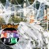 Artificial Stretchy Spider Web Halloween Decor Scary Props for Home Bar Haunted House Party Scene