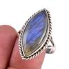 Натуральный лабрадорит драгоценный камень 925 пробы серебро ювелирное кольцо S.9.5 F6h56