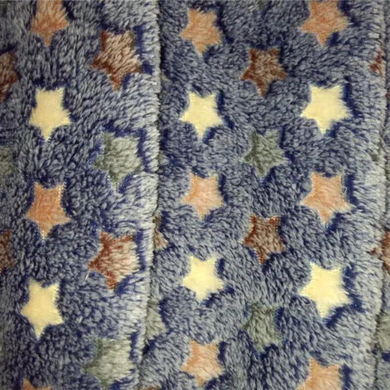 160x100cm Flannel Fleece DIY Fabric Double Side Soft Star Printed Plush Blanket Jacquard Printing Colorful Star Home Material