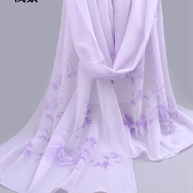Fashion Women Chiffon Scarf Polyester Print Autumn Summer Pattern Silk Scarves Shawl