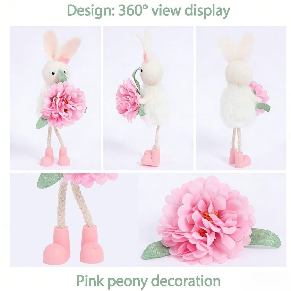 Soft Plush Easter Bunny Ornament Cartoon Easter Bunny Doll Rabbit Hanging Pendant Festival Gift