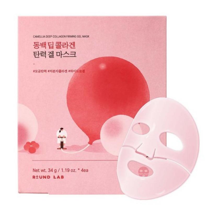 ROUND LAB Camellia Deep Collagen Firming Gel Mask 34gX4EA