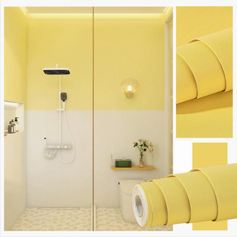 Solid Color Self-adhesive Simple Warm Bedroom Living Room Decor Waterproof Background Wall Paper Furniture Renovation