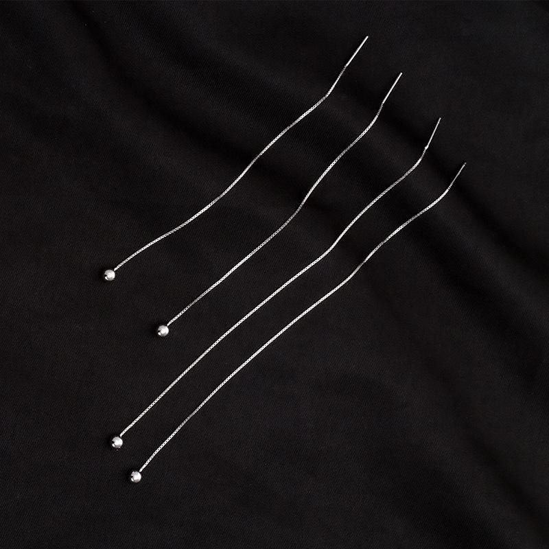 Серьги из серебряного бисера Banyan Tree S925 2022: Элегантные длинные серьги для более стройного круглого лица. Тенденция