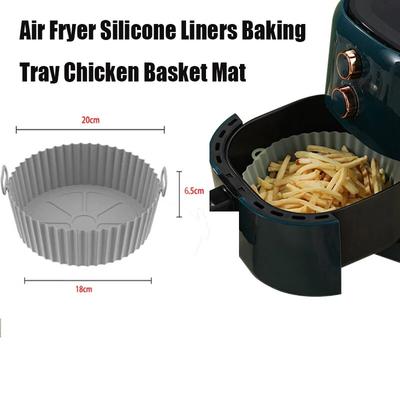 Силиконовые вкладыши для фритюрницы, противень для выпечки, коврик для корзины с курицей, силиконовый горшок для фритюрницы, круглая фритюрница с антипригарным покрытием, кухонные аксессуары