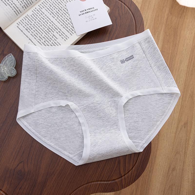 Ladies Spring Simple Cotton Comfortable Breathable Long Crotch Waist Underwear
