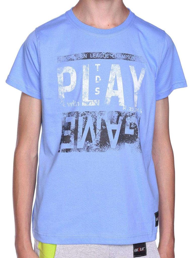 Футболка для мальчика с мотивным принтом в летних цветах