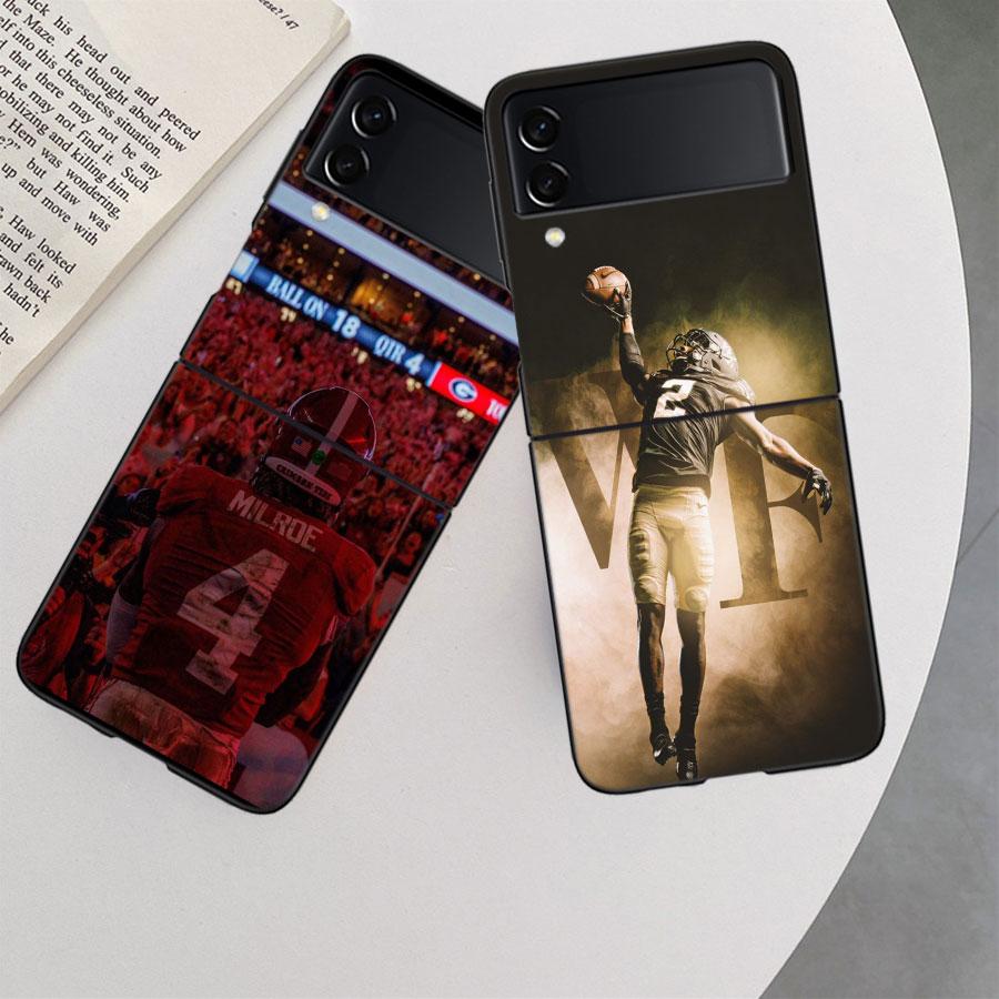 Эстетика Предельной Прочности Регби Чехол Для Телефона Для Samsung Z Flip 7 6 5G Galaxy Z Flip 5 4 3 Черный Жесткий Чехол-Крышка Роскошный ПК She