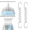 Space-Saving Stainless Steel Hanger, 12-Hook Set (2 Hooks), Vertical/Horizontal Use, Heavy-Duty, Increased Storage Capacity, Magic Hanger