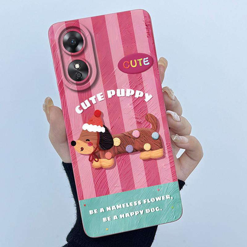 Для OPPO A17 A17K 2022 CPH2477 Чехол Задняя крышка Милый Панда Милые Девочки Мягкий Силикон ТПУ Чехол для Телефона Ударопрочный Защитный Корпус
