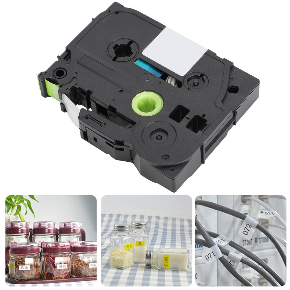 Thermal Printing Tape White‑on‑Green Background 12mm for / TZe Labeling Machine