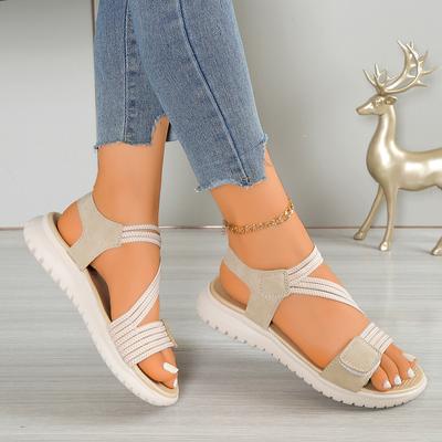 Эластичный прохладный ремешок женские туфли легкий спортивный ветер удобная резинка липучка прохладные тапочки