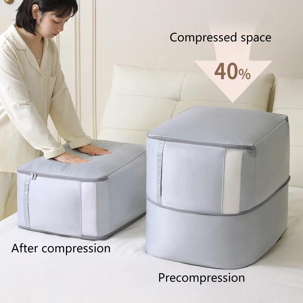 Large Comforter Storage Bag Functional Quilt Storage Bag with Carry Handles Space Saving Quilt Containers