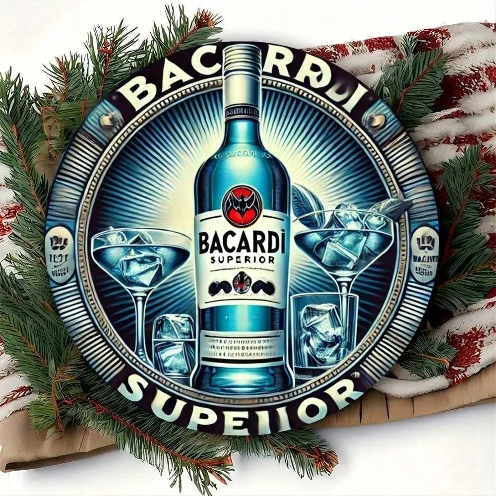 Винтажная жестяная табличка Bacardi Ретро Алюминиевое Настенное Искусство Металлический Декор для Домашнего Бара Гаража