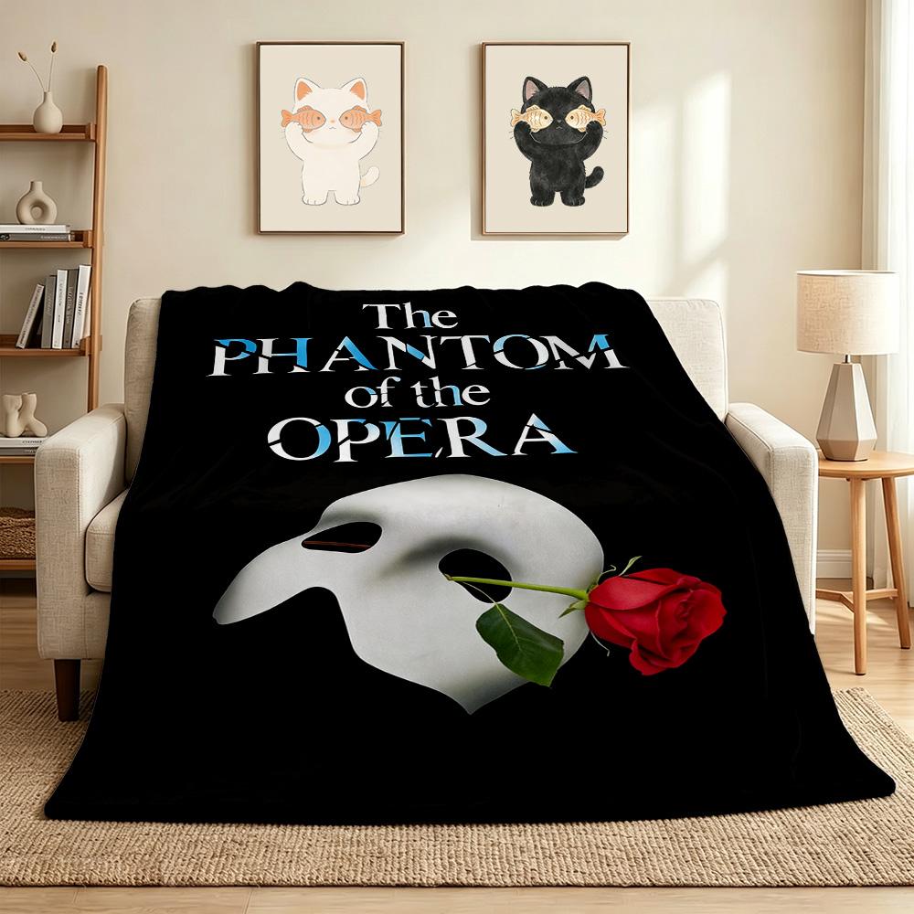Phantom Opera Flannel Blanket Throw Blanket Soft Warm Sofa Bed Camping home Decor Unique Christmas Gift C926377