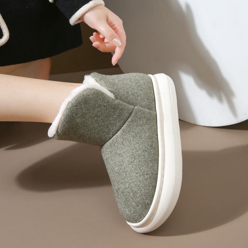 Women's Faux Fur Fleece Lined Indoor Ankle Boots Cozy High-Density Winter Bootie Breathable Warm Shoes with Non Skid Sole for Women