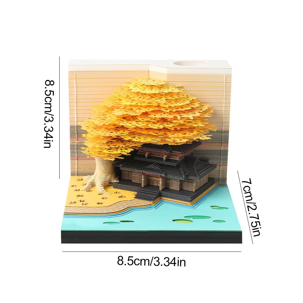 3D настольный календарь 2025 Time Piece Календарь со светодиодной подсветкой Бумажный резной календарь Декоративный блокнот календарь для подарка дому