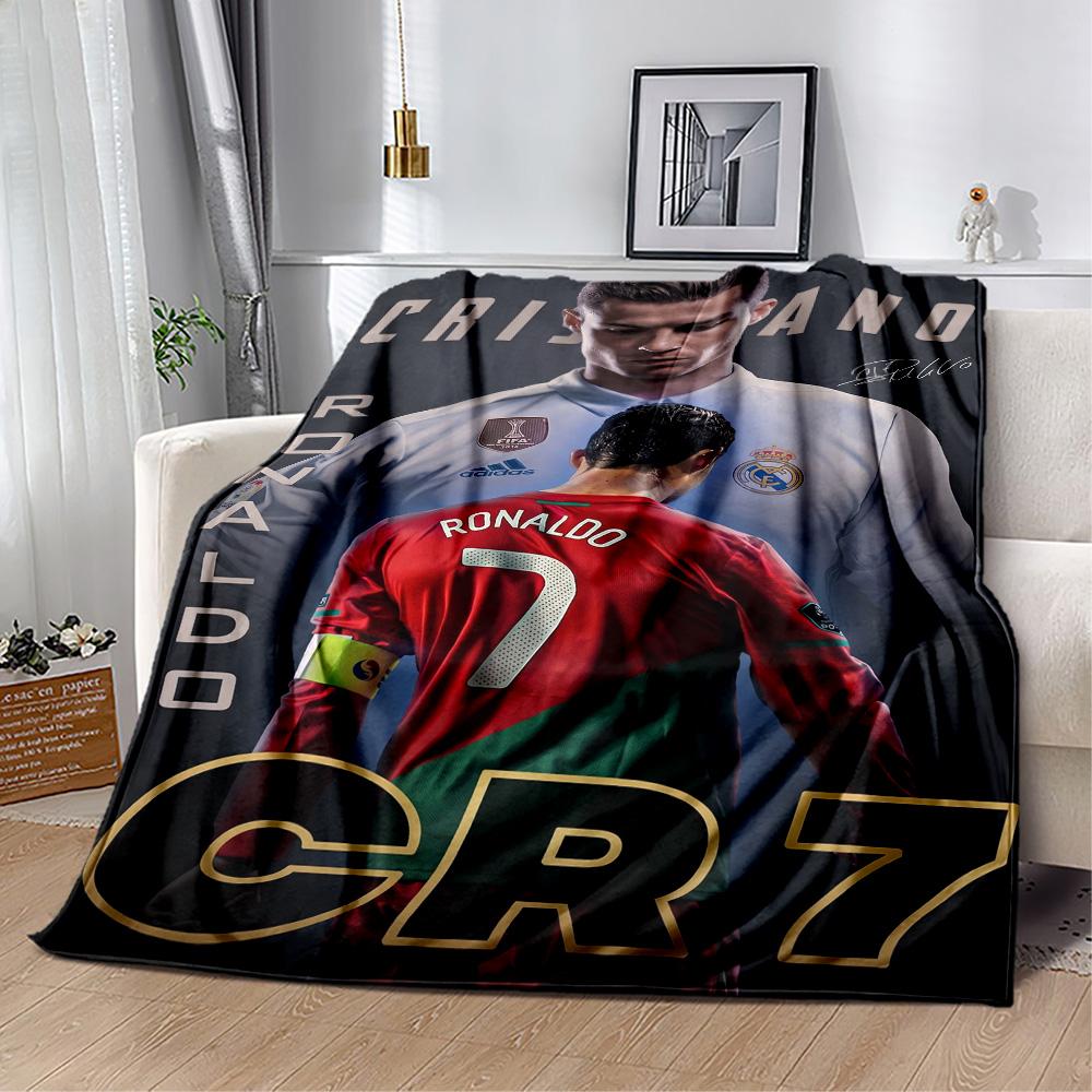 Ronaldo's Celebration Moment Blanket Comfortable Suitable for Bed Bedding Couch for All Occasions Playful Design Gift for Travel Home Birthdays