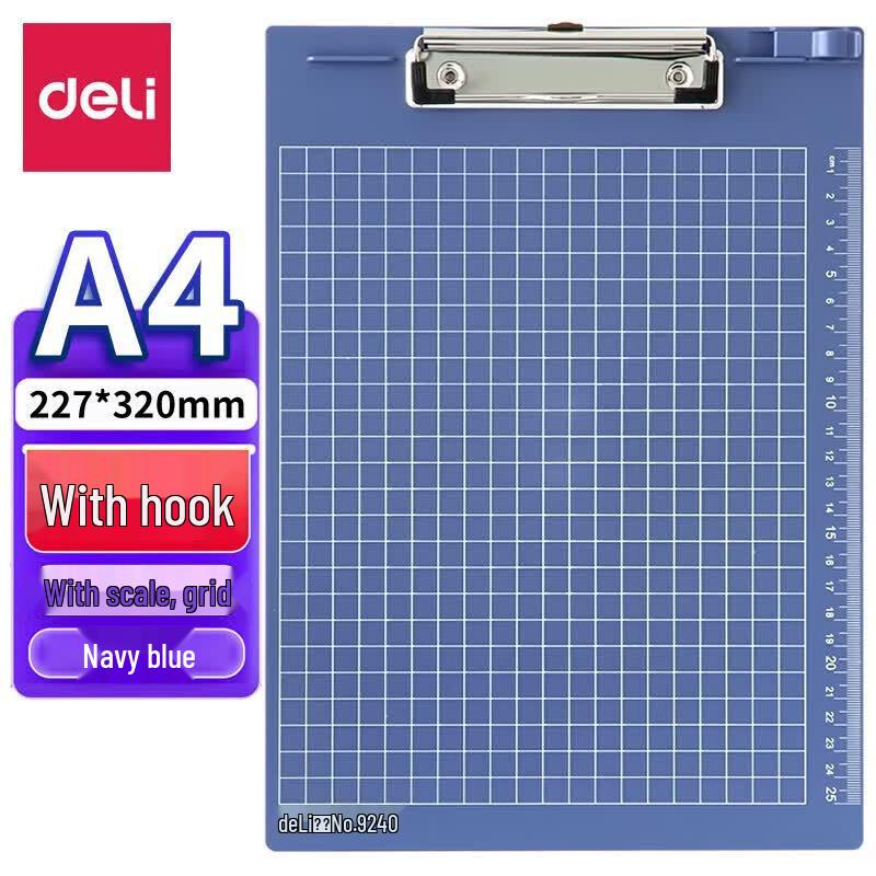 Deli A4 Writing Clipboard with Scale