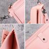 Women's Wallet Multi-functional Fashion PU Leather Long Zipper Wallets Multi-card Position Clutch Buckle Tassel Student Wallet