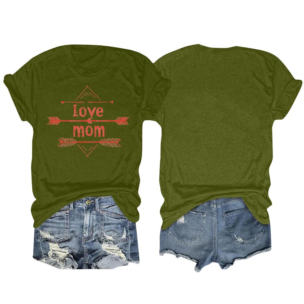 Женская повседневная футболка с круглым вырезом и короткими рукавами с принтом