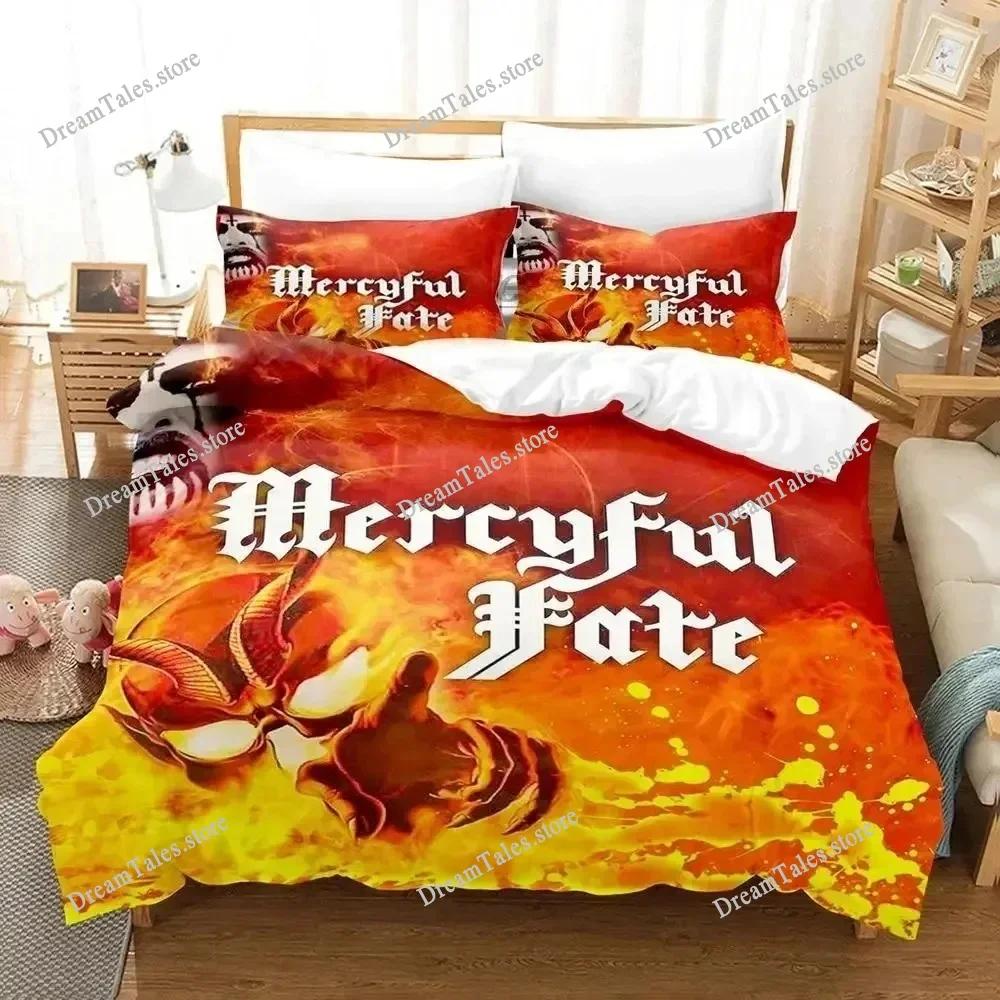 Постельное белье с принтом Merciful Fate Пододеяльник 3D Постельное белье Модный дизайн Декор Пододеяльник King Комплект Пододеяльников Комплект для двуспальной кровати Комплекты постельного белья