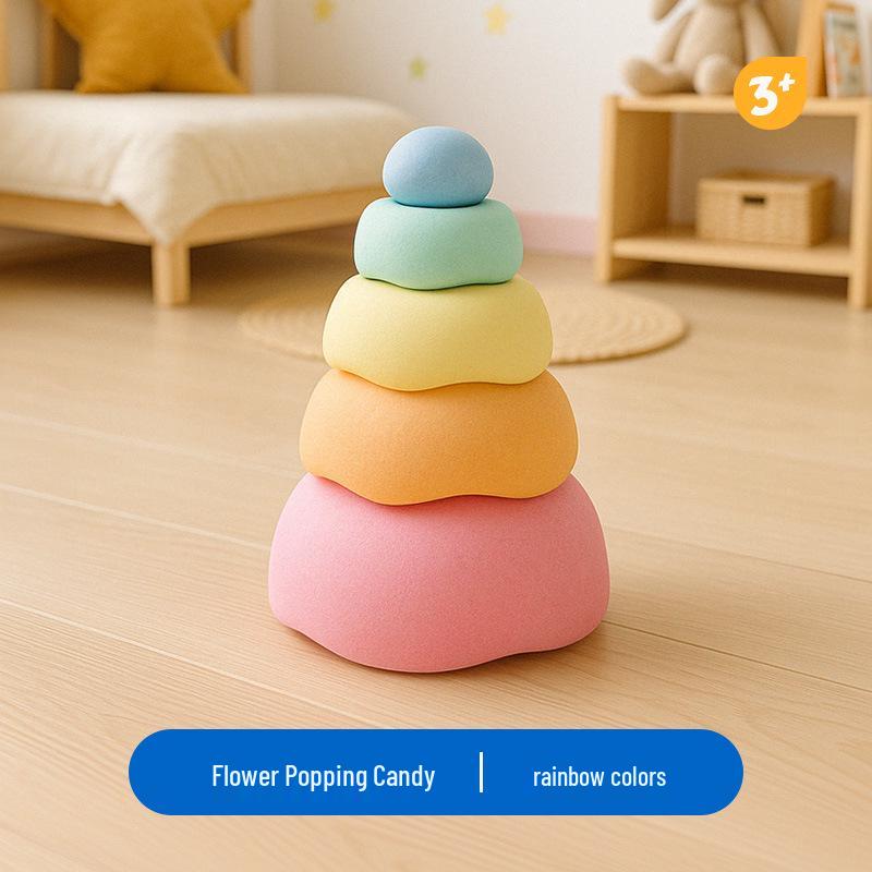Радужные речные камни для балансировки и сенсорные развивающие игрушки для детей