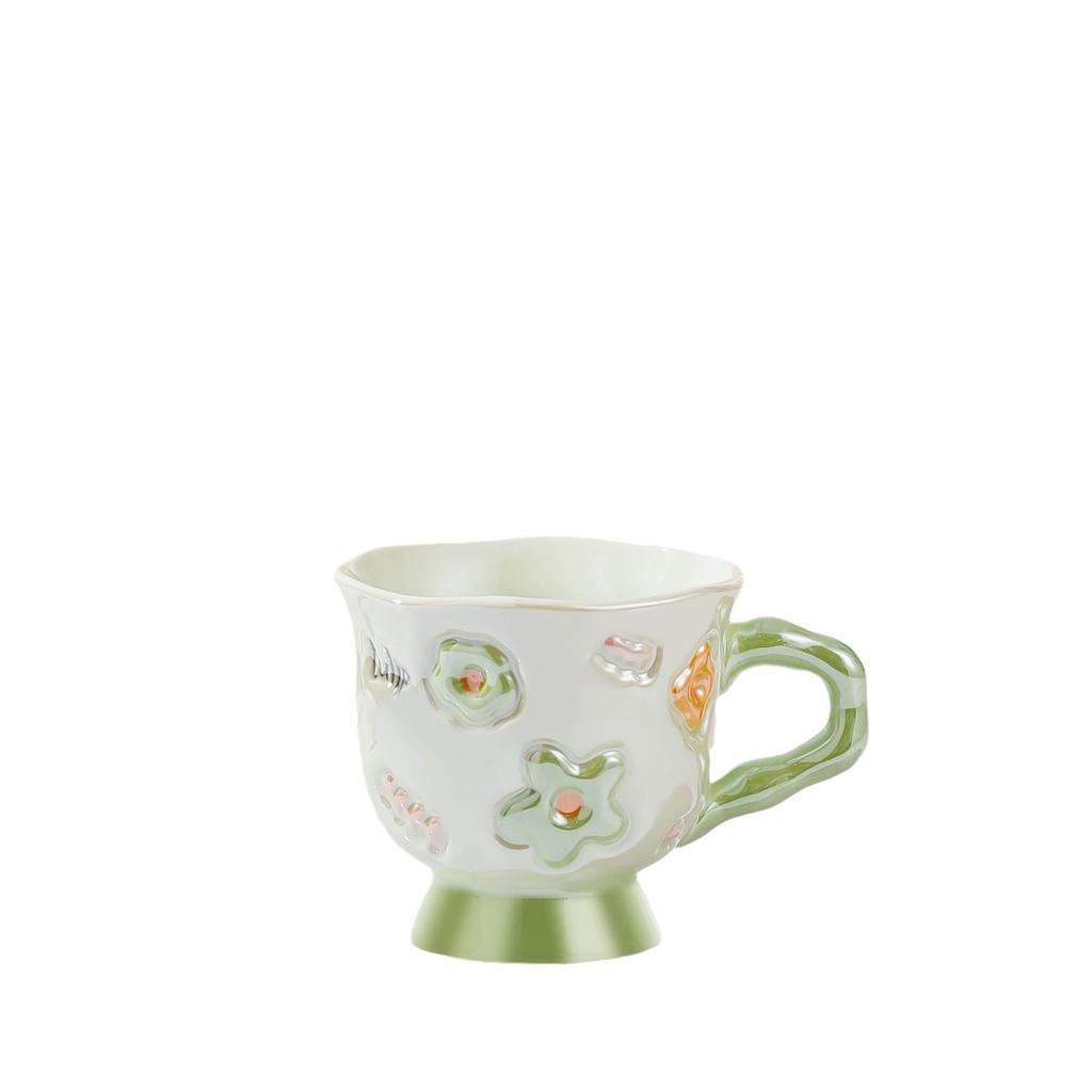 Домашний набор из цветочного узора керамическая чашка высокая ценность кубок простая милая кружка сувенир подарок